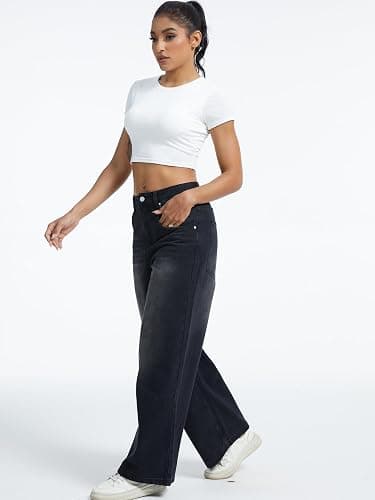 Wanduyini Baggy Jeans for Women Retro Wash Low Waist Wide Leg Loose Boyfriend Oversized Denim Pants Y2K thumbnail 6