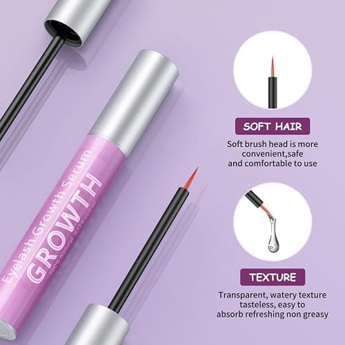 Eyelash Growth Serum Volumizing Lash Serum For Eyelash Growth Longer & Thicker Lash Enhancing serum With Natural Formula Vegan & Cruelty-Free (5mL) thumbnail 4