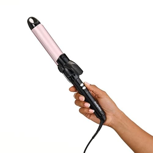 BaByliss 32mm Lockenstab – Turmalin-Keramik beschichteter Lockenstyler für große Locken, 10 Temperaturen, schnelles Aufheizen, frizzfreie Locken, integrierter Standfuß – Schwarz & Pink, C332E thumbnail 5