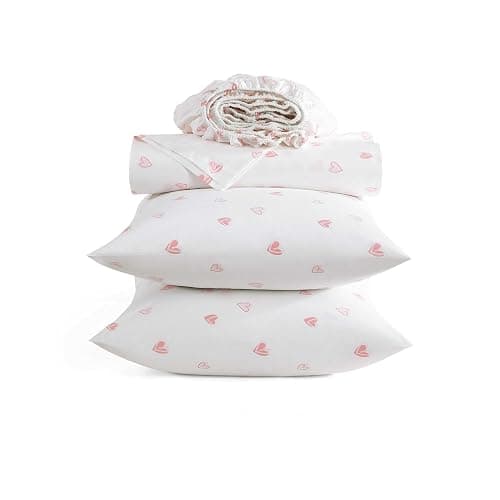 Poppy & Fritz - Twin Sheets, Luxurious Cotton Percale Bedding Set, Crisp & Cool, Super Soft Bed Essentials (Sweet Heart Pink, Twin) thumbnail 3