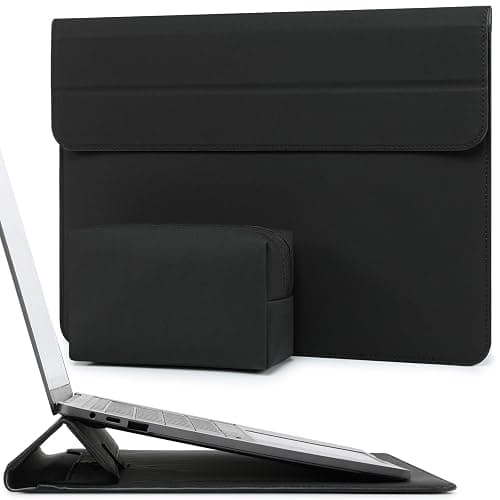HYZUO 13 Zoll Laptoptasche mit Ständer für MacBook Air, Schwarz | für MacBook Air 13 M5-M1, 2026 13" MacBook Neo, 2026-2016 MacBook Pro 13 M2 M1, iPad Pro/Air 13, Surface Pro 12-3, XPS 13 - Image 1