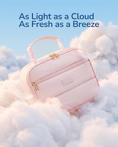 Aosbos Insulated Pink Lunch Bag for Women,Cute Small Lunch Box for Kids | 5L Capacity,5H Cold Insulation,Easy Clean Lining, Dual Metal Zippers,Water-Resistant thumbnail 8