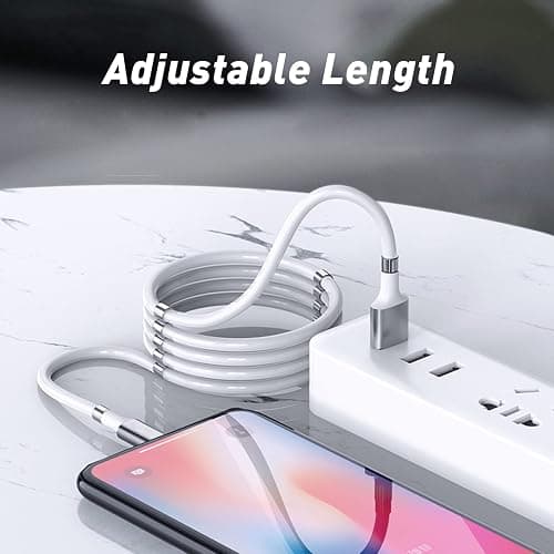 Magnetic Charging Cable,(6.5 FT) Super Organized Charging Magnetic Absorption Nano Data Cable for Galaxy S21/S20 Ultra S10 S10E S9 Note 20 10 9 8 Pixel, LG V30 G6, Nintendo Switch,OnePlus 5 etc thumbnail 7