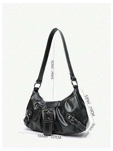 Verdusa Shoulder Bag for Women Y2k Purse Mini Purse Cute Purse Goth Punk Vintage Purse | Top Handle, Buckle, Punk, Purses, Bags thumbnail 6
