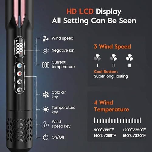 slopehill 2-in-1 Hair Straightener and Blow Dryer, Professional Flat Iron with High-Speed Airflow Technology for Straight, Smooth Hair (Black) thumbnail 5