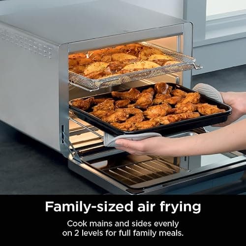 Ninja Prestige Smart XL with Pro Cook System 10-in-1 Air Fry Digital Countertop Convection Toaster Oven with Air Fry, Air Roast, Broil & Bake, Pro Cook Thermometer, 1800 Watts, Stainless Steel, DT551 thumbnail 4