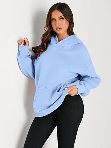 Trendy Queen Womens Oversized Hoodies Fleece Sweatshirts Fall Fashion Pullover Sweaters Winter Clothes thumbnail 2