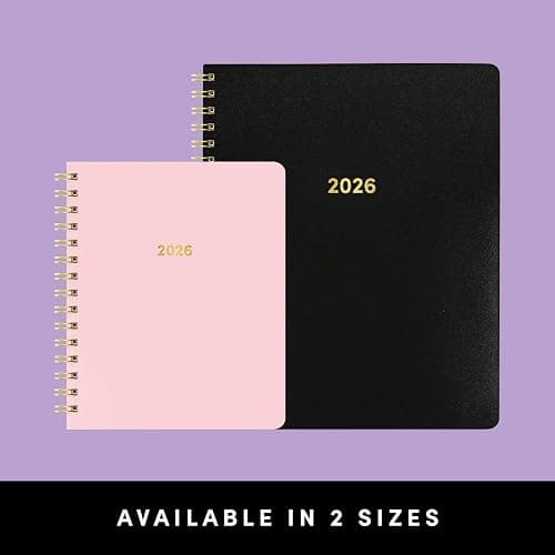 PAPERAGE 2026 Weekly & Monthly Planner, 12 Months (January 2026 - December 2026), 9.2 in x 11.2 in, Spiral Bound 2026 Planner with Weekly, Monthly & Yearly Views, Note Pages & Inner Pocket – Blush thumbnail 9