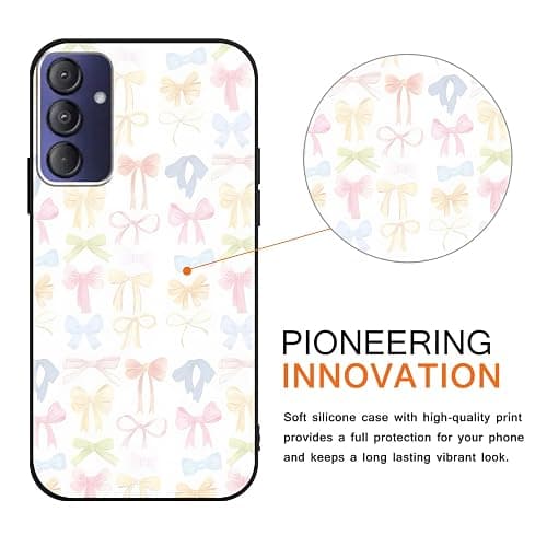 Aoldimu 2 Pack Stylish Mini Bow Phone Case for Gabb Phone 4 pro 6.5",Cartoon Cute Kawaii Bow Cases Fashion Pattern Cases for Girls Women Boys,Soft Silicone TPU Protective Cover Funda thumbnail 3