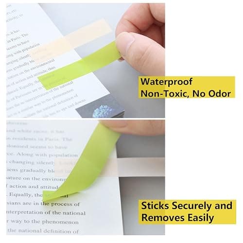 ELII 5400PCS Books Tabs for Annotating,Sticky Tabs Clear Sticky Notes, Morandi Page Markers for Notebooks, Multi-Colored Writable and Repositionable Book Flags Strip thumbnail 5