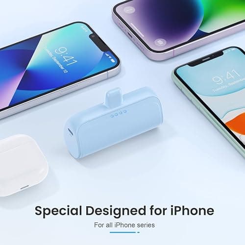 Mini Portable Charger Power Bank for iPhone,5200mAh Portable Phone Charger, Ultra-Compact PD Fast Charging Battery Pack Compatible with iPhone 14/14 Plus/Pro Max/13/12/12 Mini/11/XS/XR/X/8/7/6/6s thumbnail 2