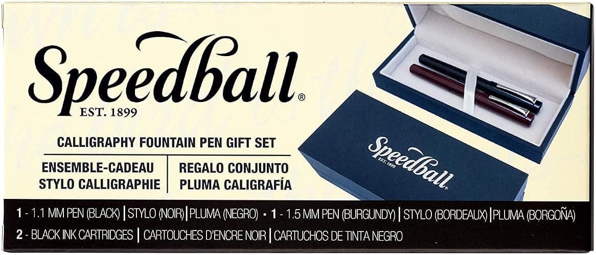 Speedball 002907 Calligraphy Fountain Pen Gift Set, Black thumbnail 4