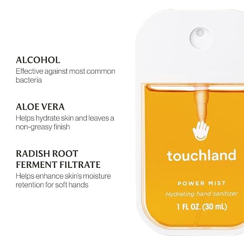 Touchland Power Mist Hydrating Hand Sanitizer Spray, TOP 5 Set (Applelicious, Sandalwood, Lavender, Berry, Citrus), 1 FL. OZ. Travel Size (Set of 5) - Top Five Set thumbnail 7