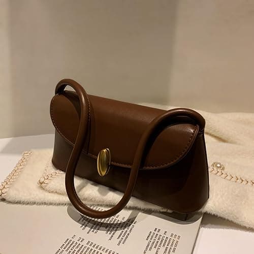 Retro Shoulder Bag for Women, Leather Small Tote Handbag Hobo Cute Clutch Shoulder Purse, Vantage Design thumbnail 6