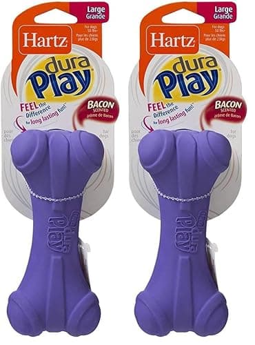 Hartz DuraPlay Bacon Scented Dog Toys, Large (Color May Vary) (Pack of 2) - Image 1