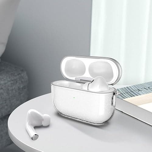 ULAK Compatible with AirPods Pro 3 Case, Design Soft TPU AirPod Pro 3rd Generation Case 2025 with Ring Keychain Accessories Shockproof Protecitve Cover, Glitter thumbnail 9