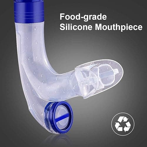Focevi Swim Snorkel for Lap Swimming,Adult Swimmers Snorkeling Gear for Swimming Snorkel Training in Pool and Open Water,Snorkle Center Mount Silicone Mouthpiece One-Way Purge Valve thumbnail 5