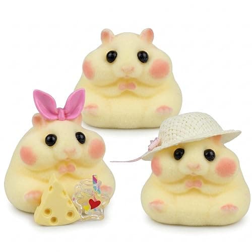 Squishy Hamster Squeeze Toys, Cute Squishy Hamster Fidget Toy, Soft Silicone Animal Squishies, Sensory Anxiety Plushie, Stress Relief Squishies for Adults Kids(Yellow) - Image 1