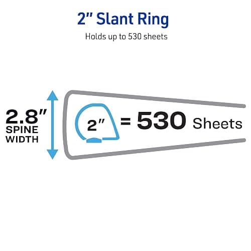 Avery Durable View 3 Ring Binders, 2 Inch Slant Rings, 530-Sheet Capacity, Assorted Pastel Colors, 4-Pack (05636) – for School, Office, Teachers, Classrooms & Home Organization thumbnail 4