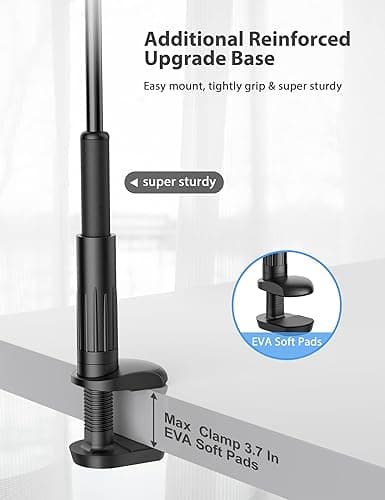 Tablet Stand Holder for Bed, Gooseneck Mount with Adjustable Flexible Arm Compatible with iPad Air Pro Mini, Samsung Tab, Nintendo Switch Kindle Other 4.7"-12.9" Device thumbnail 5