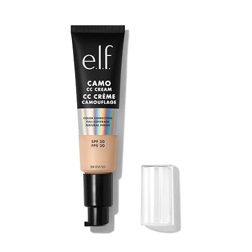 e.l.f. Camo CC Cream, SPF 30 Color-Correcting Medium-To-Full Coverage Face Foundation, Delivers An Airbrushed Finish, Vegan & Cruelty-Free, Rich 650 C - Image 1