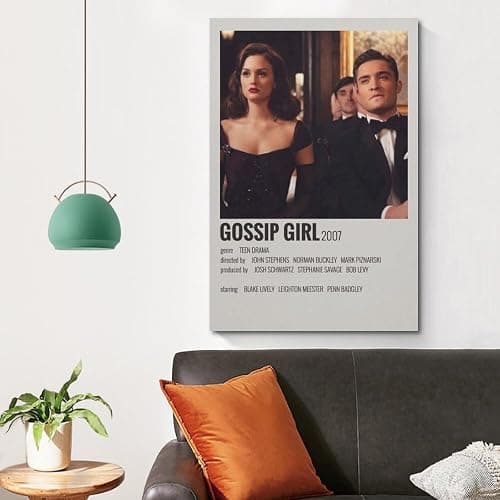 HSUREWTRK Gossip Girl-Poster, ästhetische Wandkunst, Leinwand, dekoratives Gemälde, Vintage-Poster für Wohnzimmer, Schlafzimmer, Dekoration, 20 x 30 cm, ungerahmter Stil thumbnail 4