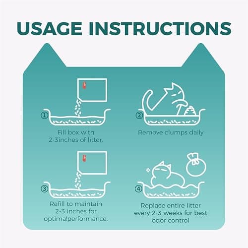 MOONFOREST Tapioca Cat Litter, Cassava Cat Litter Odor Control Dust-Free Clumping Litter thumbnail 8