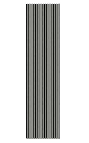 Tuda Grass Direct Luxury Acoustic Wall Slatted 3D Wood Veneer Panels Series 1-240cm x 60cm - Grey - Image 1