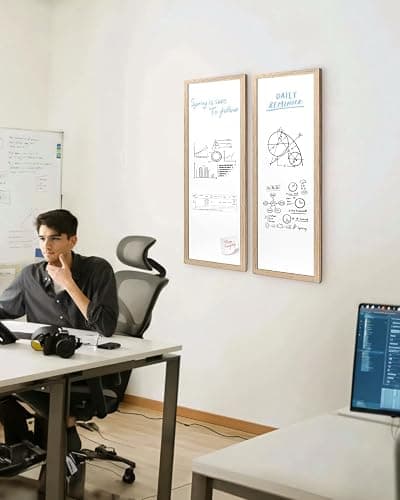 Dry Erase Board for Wall, Large Magnetic Whiteboard, White Board Dry Erase for Decoration/Planning/Kitchen Grocery List/Memo, for Office/School/Home 11.8"x 35.4" thumbnail 7