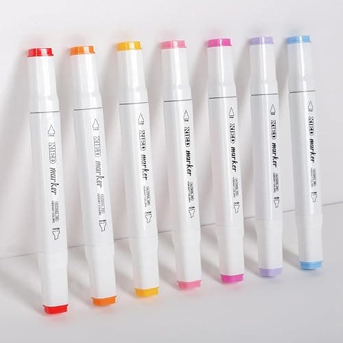 XIEED 120 Colors Premium Alcohol Markers, Alcohol Markers Set with Adjustable Shoulder Strap for Beginners & Artists in Coloring or Sketching thumbnail 4