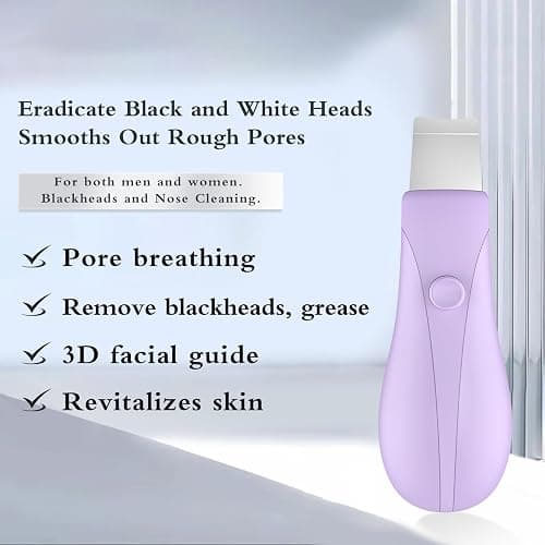 Skin Scrubber Face Spatula Skin Spatula Pore Cleaner Blackhead Remover Tools for Facial Deep Cleansing Skin Care Tool for Men and Women (Purple) thumbnail 2