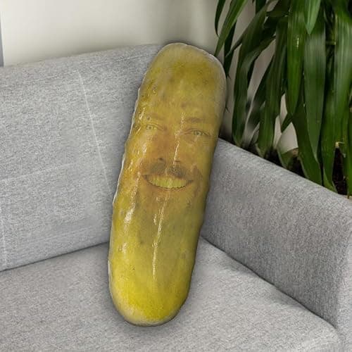 HANZSPROUT Custom Face Pickle Shaped Ugly Plush Pillow - Hiarious Food Pillows, Personalized Decorative Throw Pillow for Room Decor Sofa Chair thumbnail 4