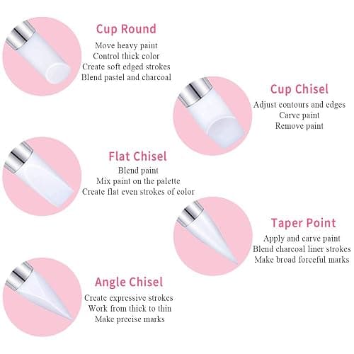21 Pcs Nail Art Brushes Nail Art Tool Set Resin Palette Nail Art Painting Mixed Color 2 Way Acrylic Silicone Carving Pen Dotting Pen Tool Manicure Kit DIY Makeup Display Board for Home Salon, Pink thumbnail 6