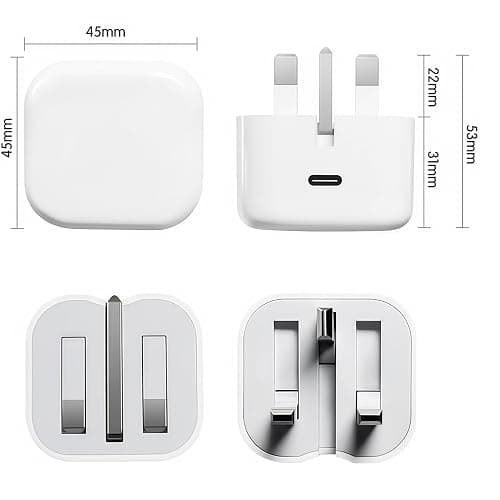 USB C Charger Cable 2M Type C to Type C iPhone USBC Plug UK 20W USB-C Power Adapter Compatible for iPhone 16 Pro Max 17 Air 15 Plus, iPad Air Pro, Samsung Charger Cable Fast Charge Galaxy S25 A17 A16 thumbnail 3