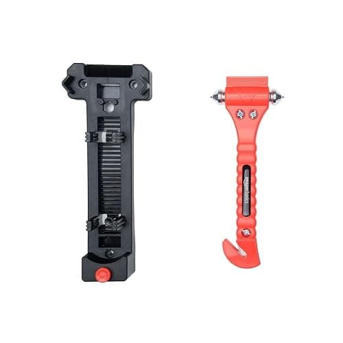 Amazon Basics Emergency Seat Belt Cutter and Window Hammer Tool, Car Accessories, 2 Pack thumbnail 5