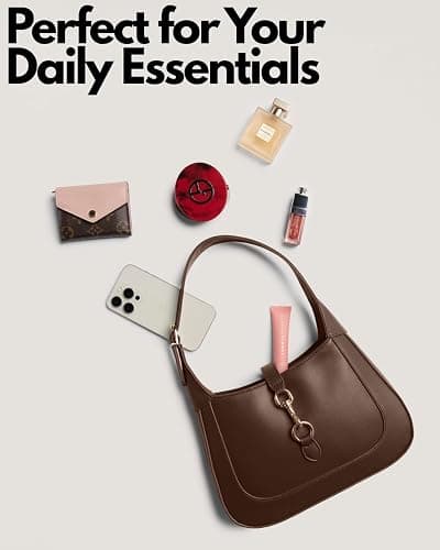 Shoulder Bag for Women - Small Shoulder Purses - Top Handle Structured Handbags - Adjustable Strap Vegan Leather thumbnail 3