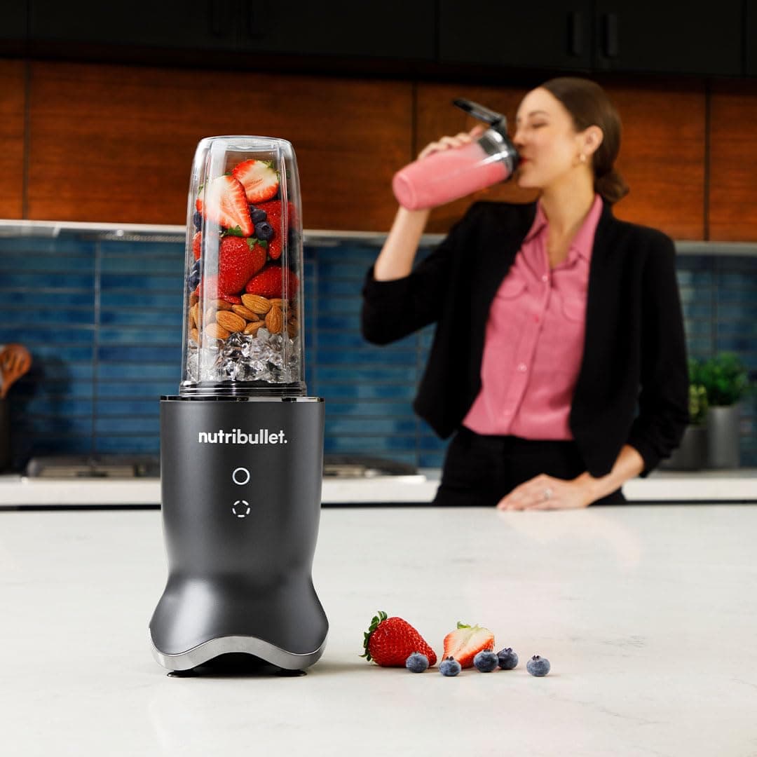 NutriBullet Ultra 1200, High Speed Personal Blender - 1200W blender with Titanium Coated Rapid Extractor Blade, Tritan Renew Cups, Illuminated Interface, Enhanced Blade Durability (NB07500-1206DG) thumbnail 5