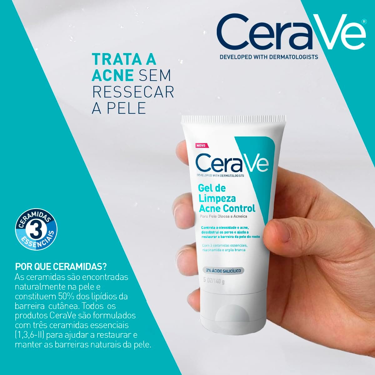 Cerave, Gel de Limpeza Acne Control com Niacinamida e Ácido Salicílico thumbnail 5