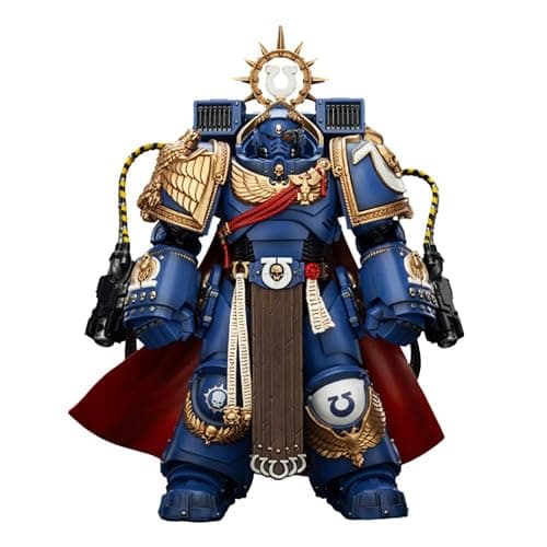 JoyToy Warhammer 40K Ultramarines Marneus Calgar, Chapter Master with MKX Gravis Armour and Gauntlets of Ultramar 1:18 Scale Action Figure Mecha Joy Toy Collection Model 5.3in - Image 1