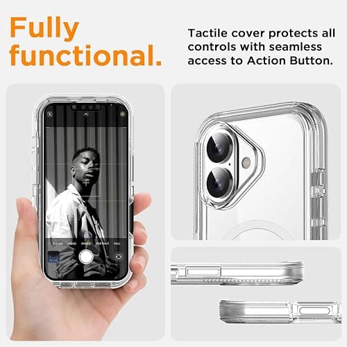 AICase for iPhone 17 Case Clear with Magsafe Heavy Duty Drop Protection Full Body Rugged Shockproof/Dust Proof Triple Layer Transparent Military Protective Tough Durable for iPhone 17 6.3"_1 thumbnail 7