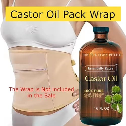 Essentially KateS Castor Oil 16 Fl Oz (Glass Bottle) - Original - A Huge Glass Bottle with a Pump - 100% Pure and Natural, Cold Pressed, and Hexane-Free - Hair and Body thumbnail 6