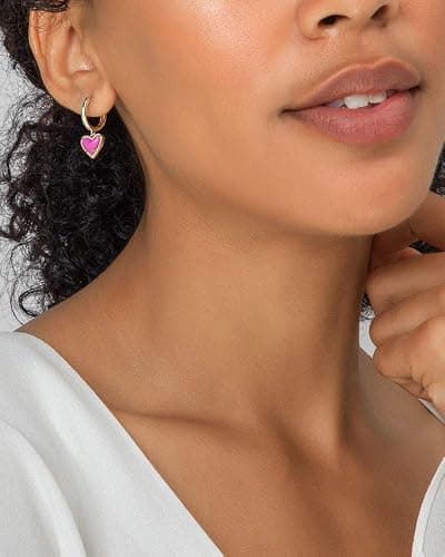Kendra Scott Ari Heart Huggie Earrings for Women, Fashion Jewelry thumbnail 3