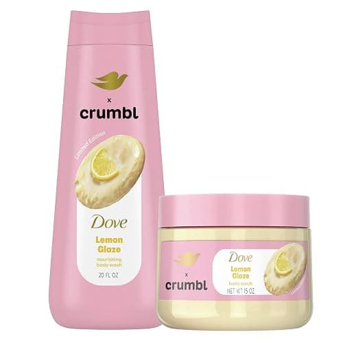 Dove Moisturizing Liquid Body Wash & Scrub | Lemon Glaze | 20oz Wash + 15oz Scrub - Image 1