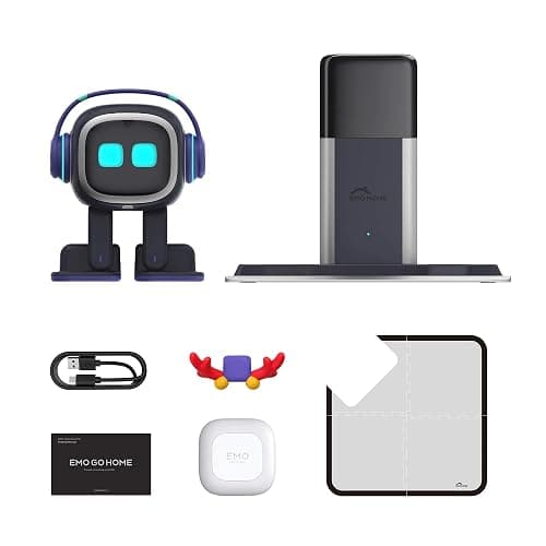 EMOPET AI Desk Robot Companion - ChatGPT Enabled with Voice Commands & Dance Feature, Interactive Robot Pet with Personality, Comes with Charging Home Station thumbnail 8