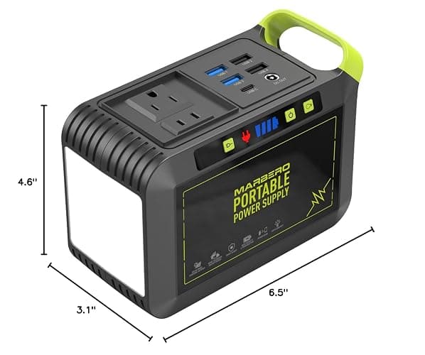 MARBERO Portable Power Station 88Wh Camping Lithium Battery Solar Generator Fast Charging with AC Outlet 120W Peak Power Bank(Solar Panel Optional) for Home Backup Outdoor Emergency RV Van Hunting thumbnail 2