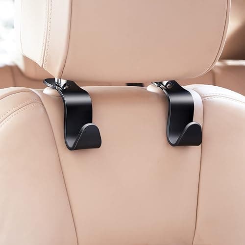 4 Pack Car Back Seat Headrest Hook Hanger for Purse Grocery Bag Handbag Hat thumbnail 3