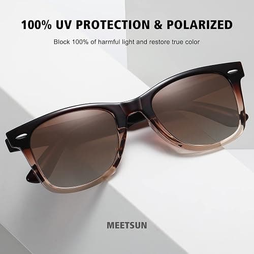 MEETSUN Retro Polarized Sunglasses for Women Men Classic Mirror Lens Driving Trendy Sun Glasses UV Protection (3 Pack) thumbnail 4