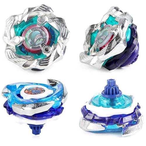 Battling Burst Gyro Blade Toy Set Gift 12 Burst Spinning Tops 2 Two Way Launchers Grip Starter for Boys Children Kids 6 8 10 12+ Battle Game with Portable Box thumbnail 5