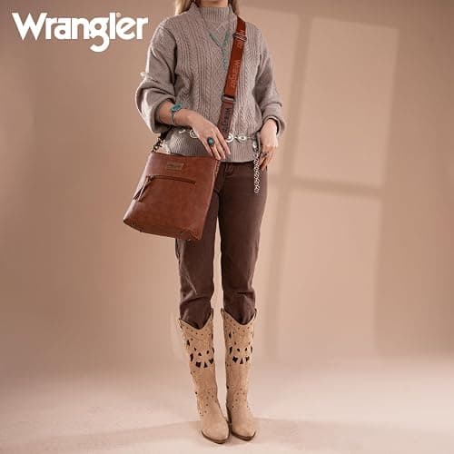 Wrangler Crossbody Bags for Women Lightweight Shoulder Handbags and Purses Travel Shoulder Purse thumbnail 2