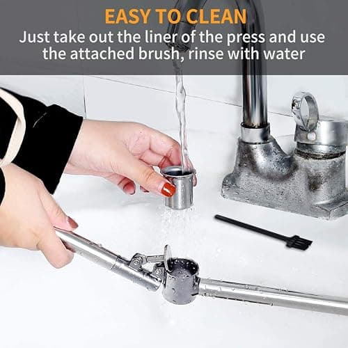 Mempedont Garlic Press Mincer - 304 Stainless Steel Garlic Crusher & Peeler Set, Detachable, Heavy-duty, Rust Proof Garlic Mincer Design for Extracts More Garlic Paste Per Clove thumbnail 6